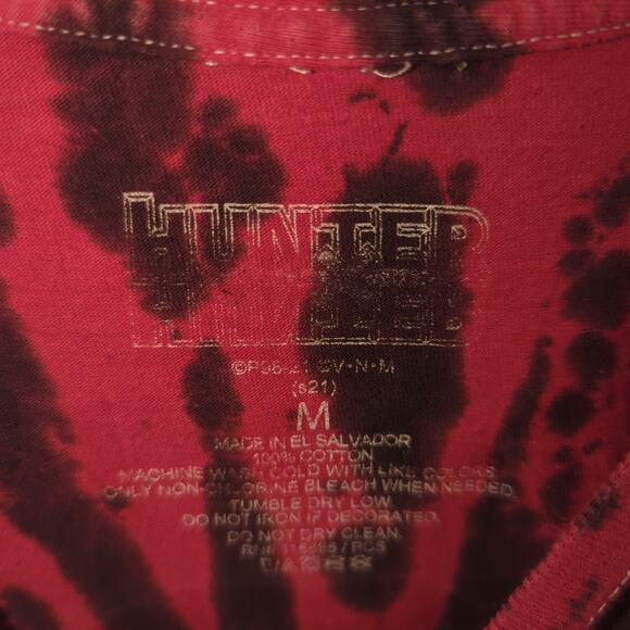 Hunter x Hunter M Tie Dye T-Shirt Anime Graphic Red Black Licensed 2021 Unisex - Picture 3 of 5